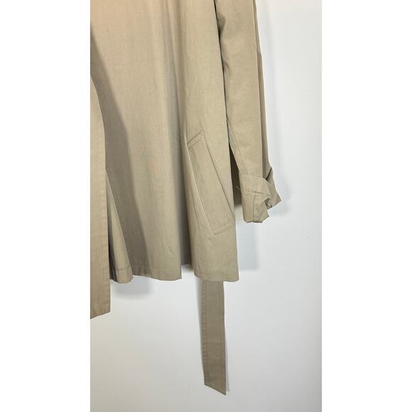 Donna Karan Collection Y2K Vintage Beige 100% Cotton Tailored Trench Coat, wrap - Picture 8 of 11